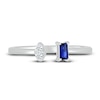 Thumbnail Image 1 of Lab-Created Sapphire Ring Sterling Silver