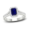 Thumbnail Image 1 of Blue & White Lab-Created Sapphire Ring 10K White Gold