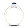 Thumbnail Image 4 of Blue & White Lab-Created Sapphire Ring 10K White Gold