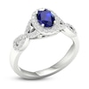 Thumbnail Image 2 of Blue & White Lab-Created Sapphire Ring 10K White Gold