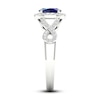 Thumbnail Image 3 of Blue & White Lab-Created Sapphire Ring 10K White Gold