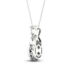 Thumbnail Image 4 of Blue & White Lab-Created Sapphire Necklace 10K White Gold 18&quot;