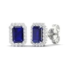 Thumbnail Image 1 of Blue & White Lab-Created Sapphire Stud Earrings 10K White Gold