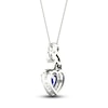 Thumbnail Image 3 of Blue & White Lab-Created Sapphire Necklace Sterling Silver
