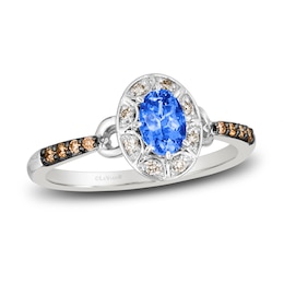 Le Vian Natural Sapphire Ring 1/8 ct tw Diamonds 14K Vanilla Gold