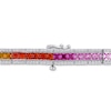 Thumbnail Image 2 of Multi-Color Lab-Created Sapphire Tennis Bracelet Sterling Silver