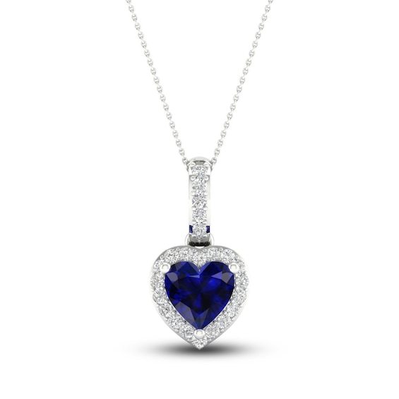 White Gold 291.17 Ct. Blue Sapphire & White Diamond Necklace Jewelry