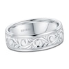 Thumbnail Image 1 of Kirk Kara Men's Engraved Wedding Band 18K White Gold