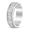 Thumbnail Image 2 of Kirk Kara Men's Engraved Wedding Band 18K White Gold