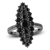 Thumbnail Image 1 of Black Diamond Ring 2 ct tw Round 14K White Gold