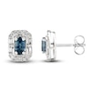 Thumbnail Image 0 of Montana Blue Natural Sapphire Stud Earrings 1/5 ct tw Diamonds 10K White Gold
