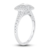 Thumbnail Image 1 of Diamond Double Halo Engagement Ring 1 ct tw Emerald/Round 14K White Gold