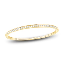 Diamond Bangle Bracelet 1-1/2 ct tw Round 14K Yellow Gold