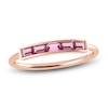 Thumbnail Image 0 of Juliette Maison Natural Pink Tourmaline Baguette Bar Ring 10K Rose Gold