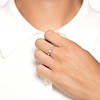 Thumbnail Image 2 of Juliette Maison Natural Pink Tourmaline & Natural Blue Sapphire Ring 10K White Gold