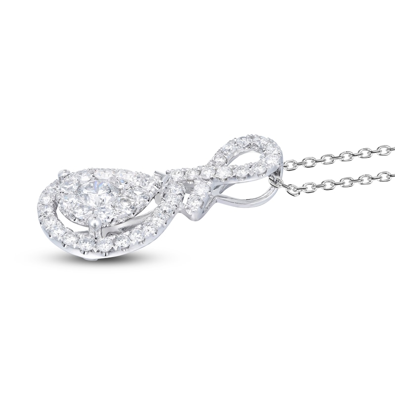 Main Image 2 of Diamond Necklace 1 ct tw Round 14K White Gold 18&quot;