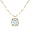 Thumbnail Image 1 of Juliette Maison Natural Aquamarine Pendant Necklace 10K Yellow Gold