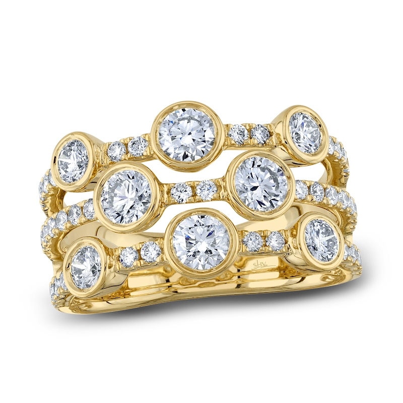 Main Image 1 of Shy Creation Diamond Ring 1-1/2 ct tw Round 14K Yellow Gold SC55008500