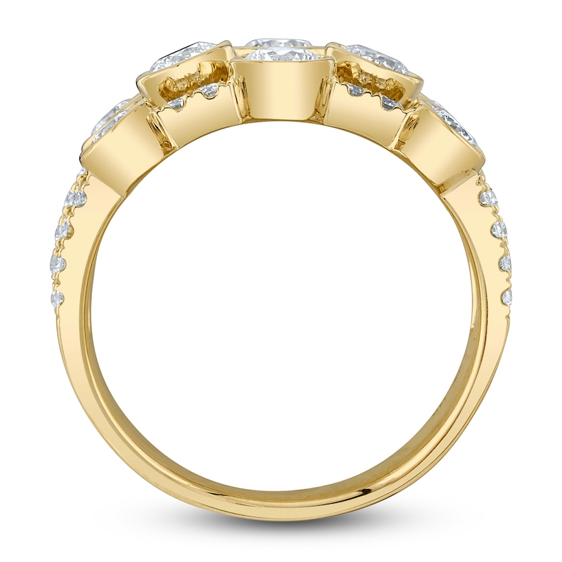 Main Image 4 of Shy Creation Diamond Ring 1-1/2 ct tw Round 14K Yellow Gold SC55008500