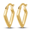 Thumbnail Image 2 of High-Polish Fancy Hoop Earrings 14K Yellow Gold 14mm