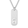 Thumbnail Image 1 of Men's Engravable Dog Tag Pendant Necklace Sterling Silver 22&quot;