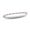 Thumbnail Image 0 of Natural Ruby Bangle Bracelet 1/10 ct tw Diamonds 14K White Gold