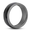 Thumbnail Image 1 of Men's Wood Inlay Wedding Band Black Zirconium 8.0mm