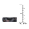 Thumbnail Image 4 of Men's Wood Inlay Wedding Band Black Zirconium 8.0mm