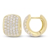 Thumbnail Image 1 of Diamond Huggie Hoop Earrings 2 ct tw Round 14K Yellow Gold