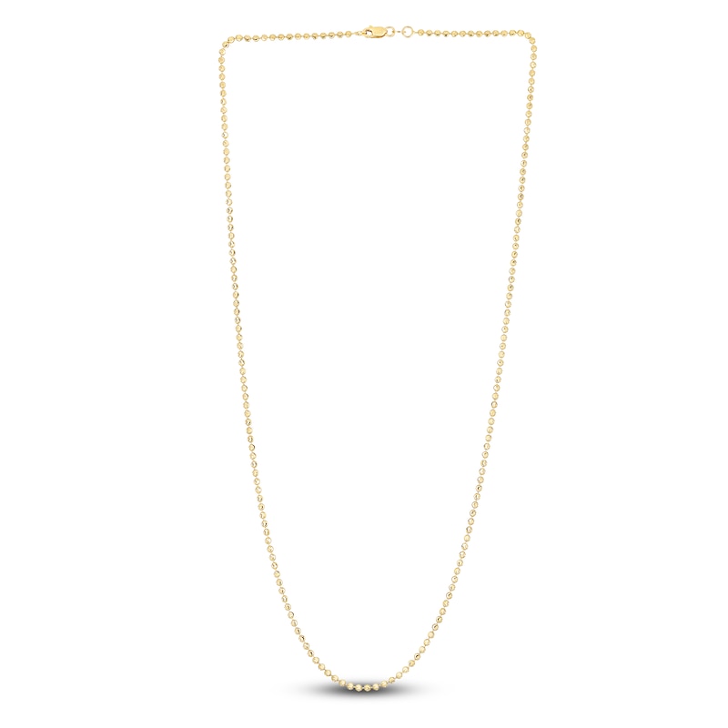 Main Image 2 of Beaded Chain Necklace 14K Yellow Gold 18&quot; 2.0mm