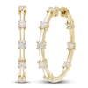 Thumbnail Image 2 of Diamond Hoop Earrings 1 ct tw 14K Yellow Gold