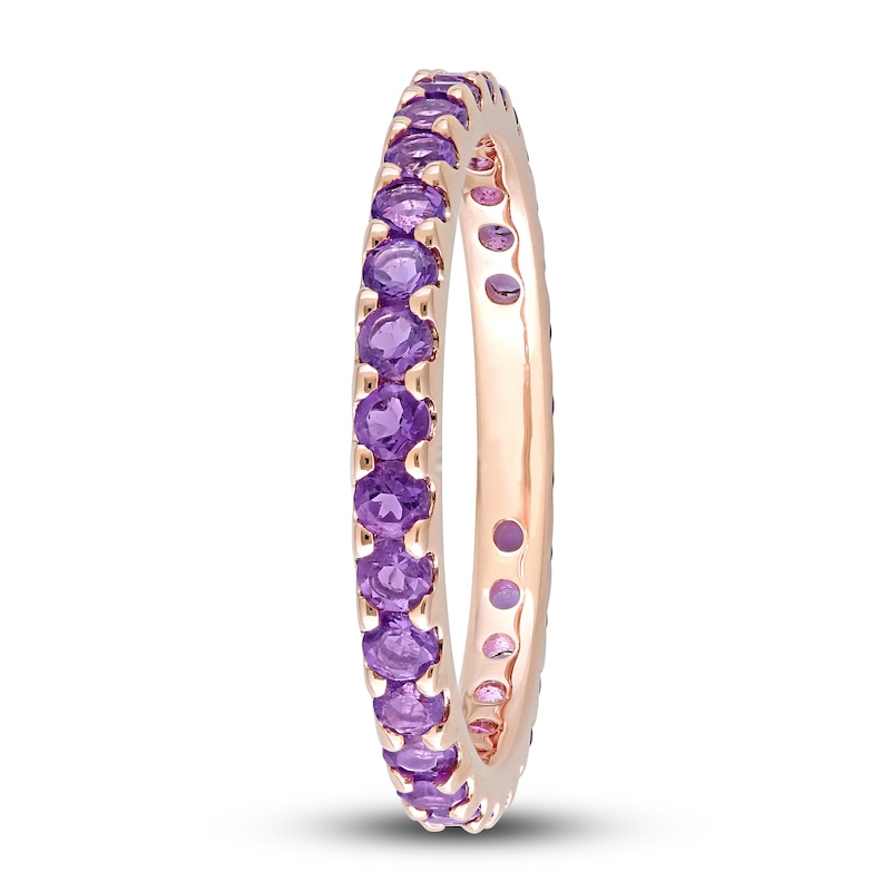 Main Image 2 of Natural Amethyst Eternity Band 14K Rose Gold