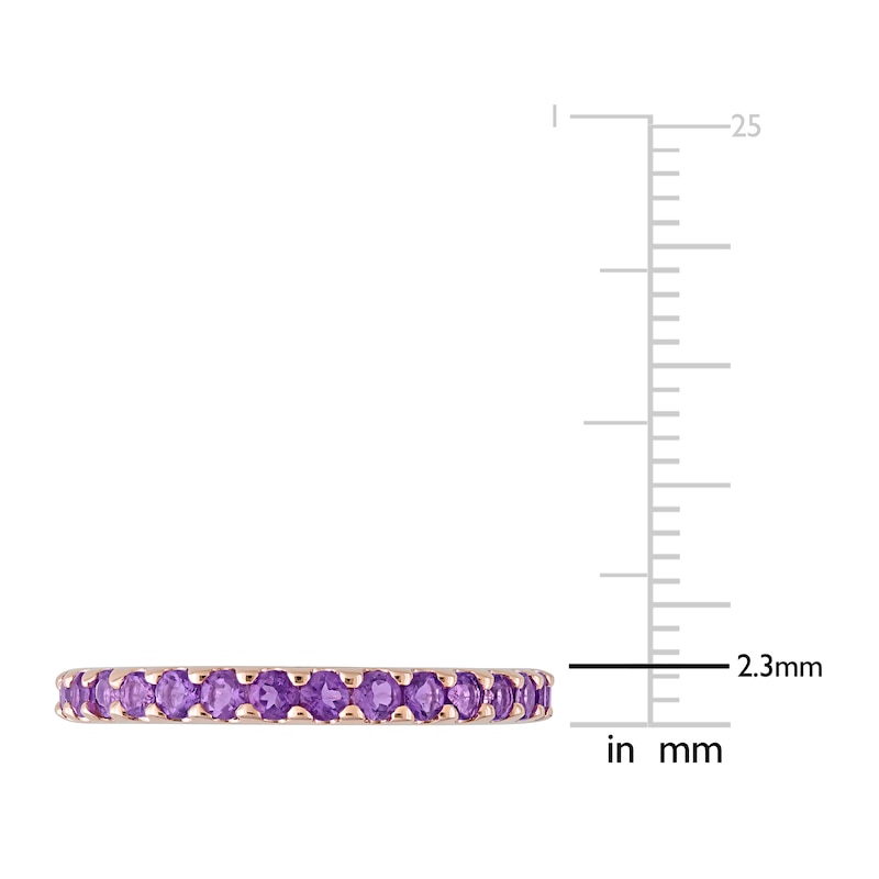 Main Image 4 of Natural Amethyst Eternity Band 14K Rose Gold