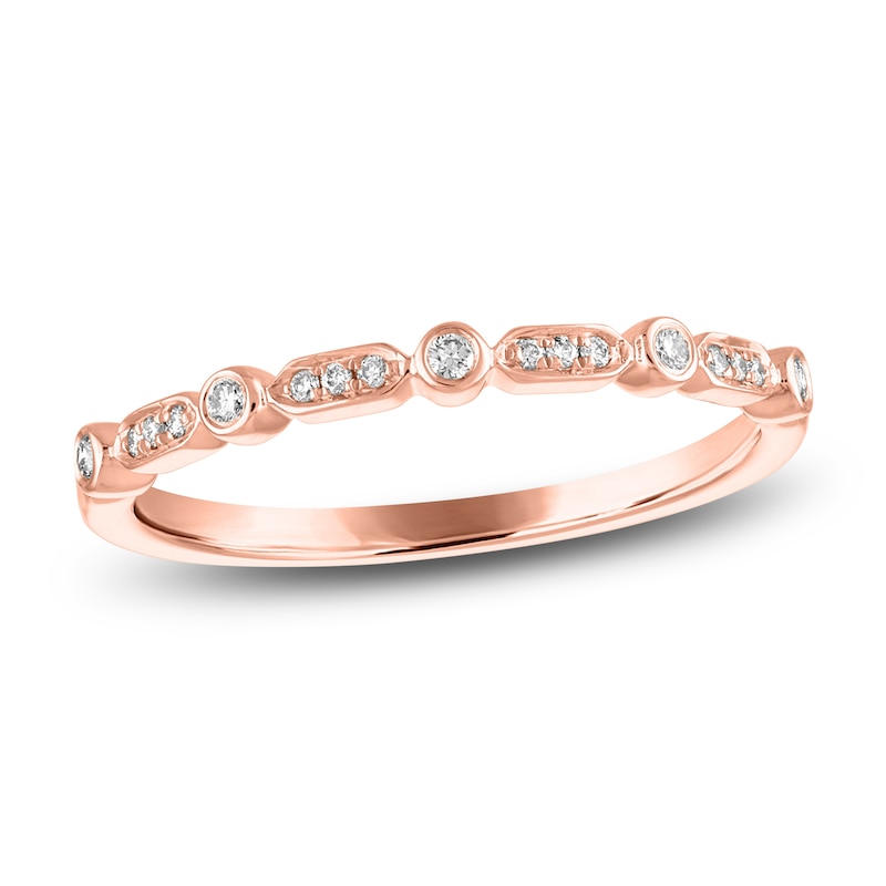 Diamond Stackable Anniversary Band 1/10 ct tw 14K Rose Gold