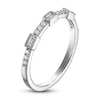 Thumbnail Image 2 of Round & Baguette-Cut Diamond Stackable Anniversary Band 1/8 ct tw 14K White Gold