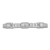 Thumbnail Image 3 of Round & Baguette-Cut Diamond Stackable Anniversary Band 1/8 ct tw 14K White Gold