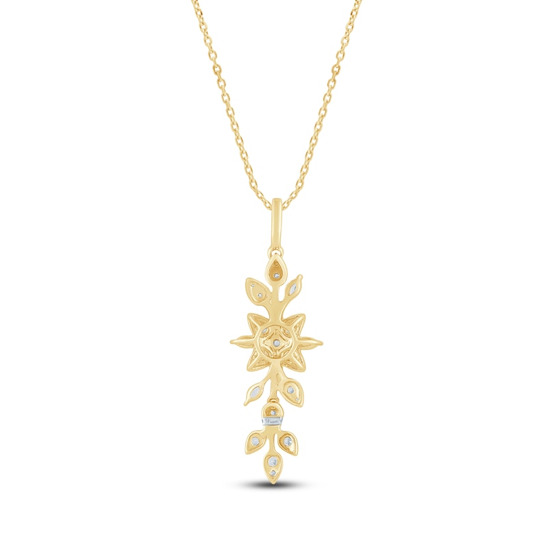 Main Image 3 of Pnina Tornai Diamond Flower Pendant Necklace 1/2 ct tw Round/Marquise 14K Yellow Gold