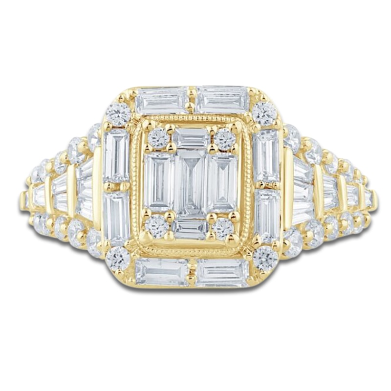 Main Image 3 of Pnina Tornai Diamond Baguette & Round-Cut Multi-Stone Engagement Ring 1-3/8 ct tw 14K Yellow Gold