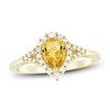 Thumbnail Image 0 of Pear-Shaped Natural Citrine & Diamond Ring 1/5 ct tw 10K Yellow Gold