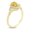 Thumbnail Image 1 of Pear-Shaped Natural Citrine & Diamond Ring 1/5 ct tw 10K Yellow Gold