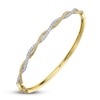 Thumbnail Image 2 of Shy Creation Diamond Rope Twist Bangle Bracelet 1/2 ct tw 14K Yellow Gold SC55025550RDZS