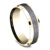 Thumbnail Image 2 of Men's Ottoman Pattern Comfort-Fit Wedding Band 7mm 14K Yellow Gold & Matte Dark Gray Tantalum