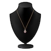 Thumbnail Image 3 of Kallati Oval-Cut Natural Pink Sapphire & Diamond Teardrop Necklace 1/6 ct tw 14K Yellow Gold 18&quot;