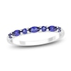 Thumbnail Image 1 of Marquise & Round-Cut Blue Lab-Created Sapphire Stackable Ring 10K White Gold