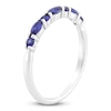 Thumbnail Image 2 of Marquise & Round-Cut Blue Lab-Created Sapphire Stackable Ring 10K White Gold