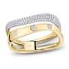 Thumbnail Image 1 of Shy Creation Diamond Faux-Stack Curved Ring 1/3 ct tw 14K Yellow Gold SC55026864