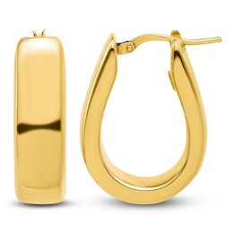 Blue Nile X Jared Teardrop Hoop Earrings 14K Yellow Gold