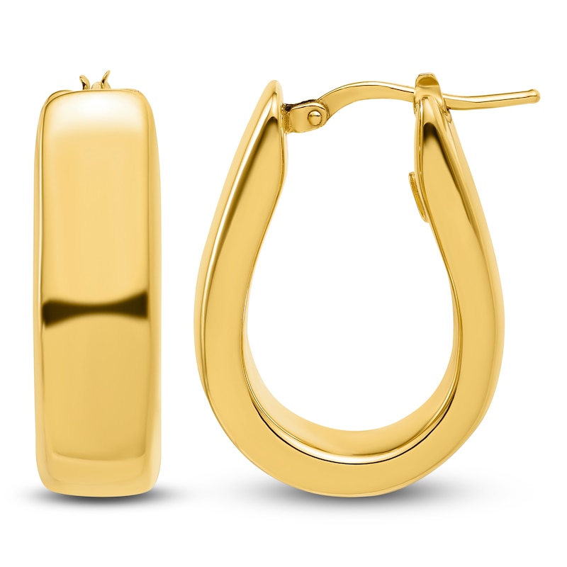 Blue Nile X Jared Teardrop Hoop Earrings 14K Yellow Gold