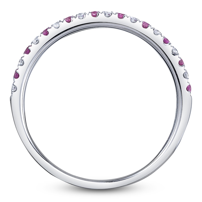 Main Image 4 of Shy Creation Natural Pink Sapphire & Diamond Ring 1/10 ct tw 14K White Gold SC55025937Z7