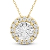 Thumbnail Image 1 of Brilliant Moments Diamond Halo Necklace 3 ct tw 14K Yellow Gold 18&quot;